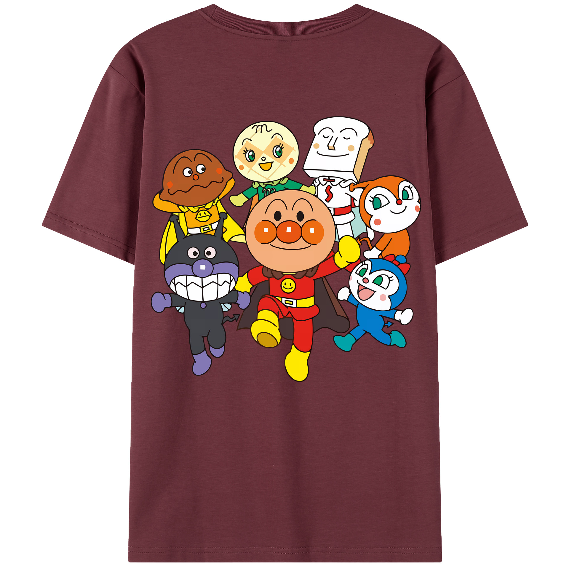 （画像用） アンパンマン Anpanman 綿100％半袖Tシャツ（背面プリント）
